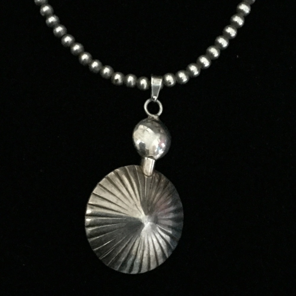 Estate Taxco Modernist Perfume Pendant Necklace